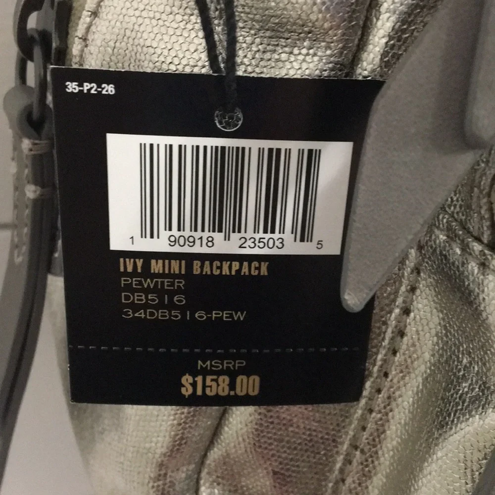 Frye Metallic Silver Backpack - Picture 2 of 6